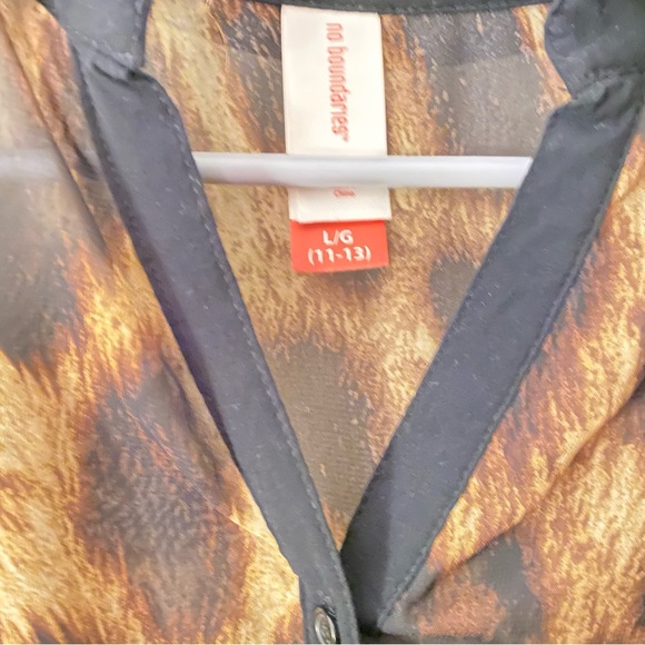 No Boundaries cheetah print high-low dress, size 11-13 (juniors). - Picture 4 of 5